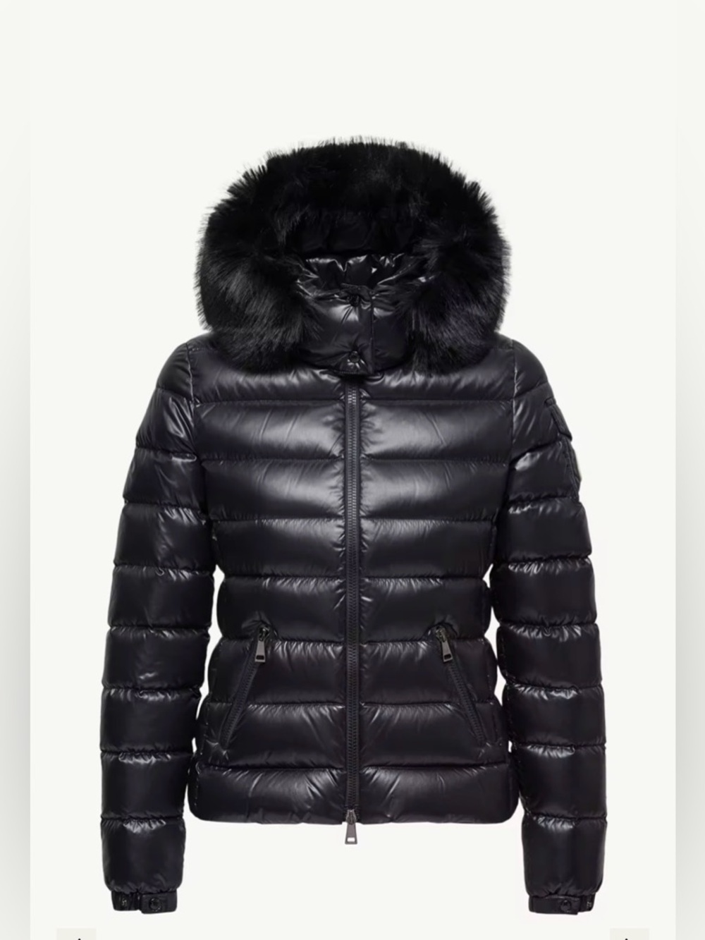 Moncler Badyf Faux Fur-Trimmed Hooded Short Down Jacket